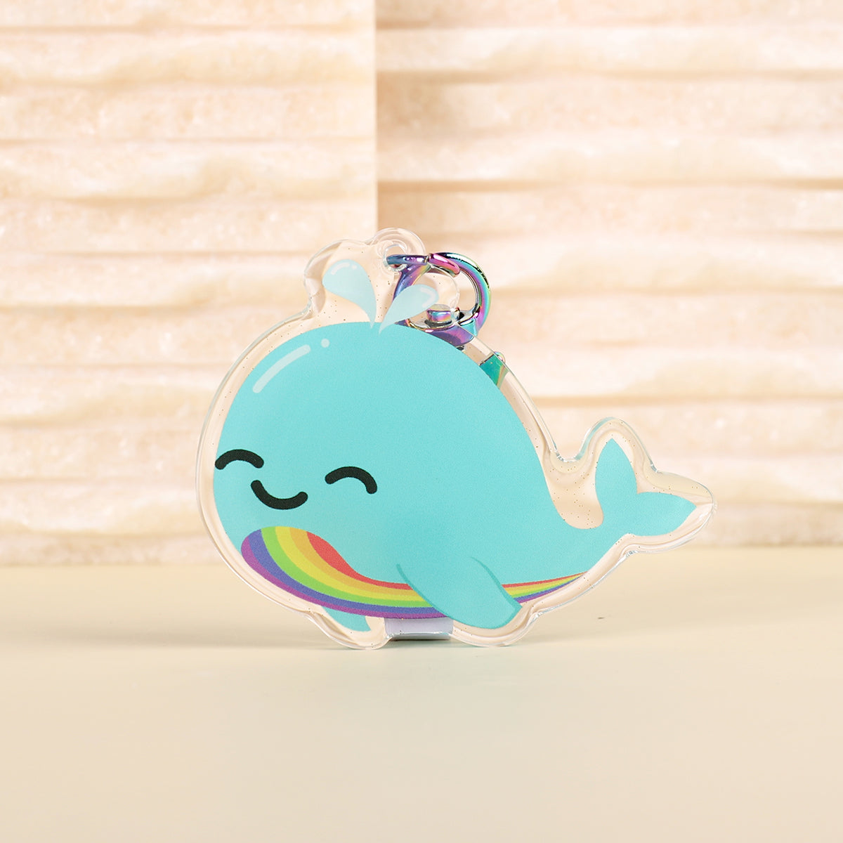 Homosexuwhale Pride Glitter Keychain