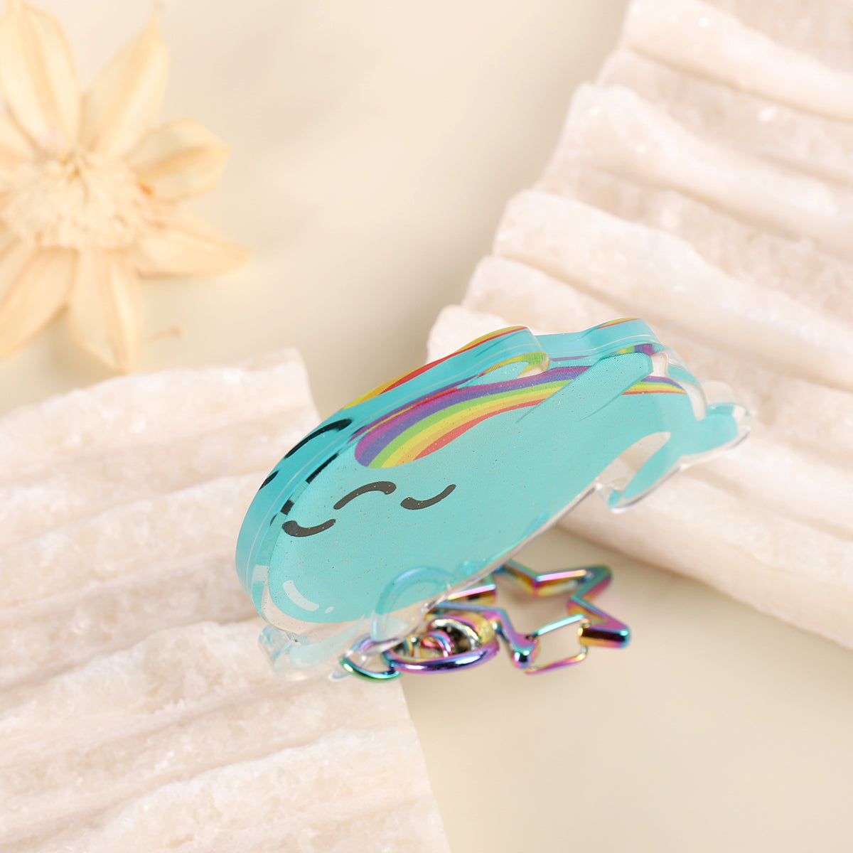 Homosexuwhale Pride Glitter Keychain