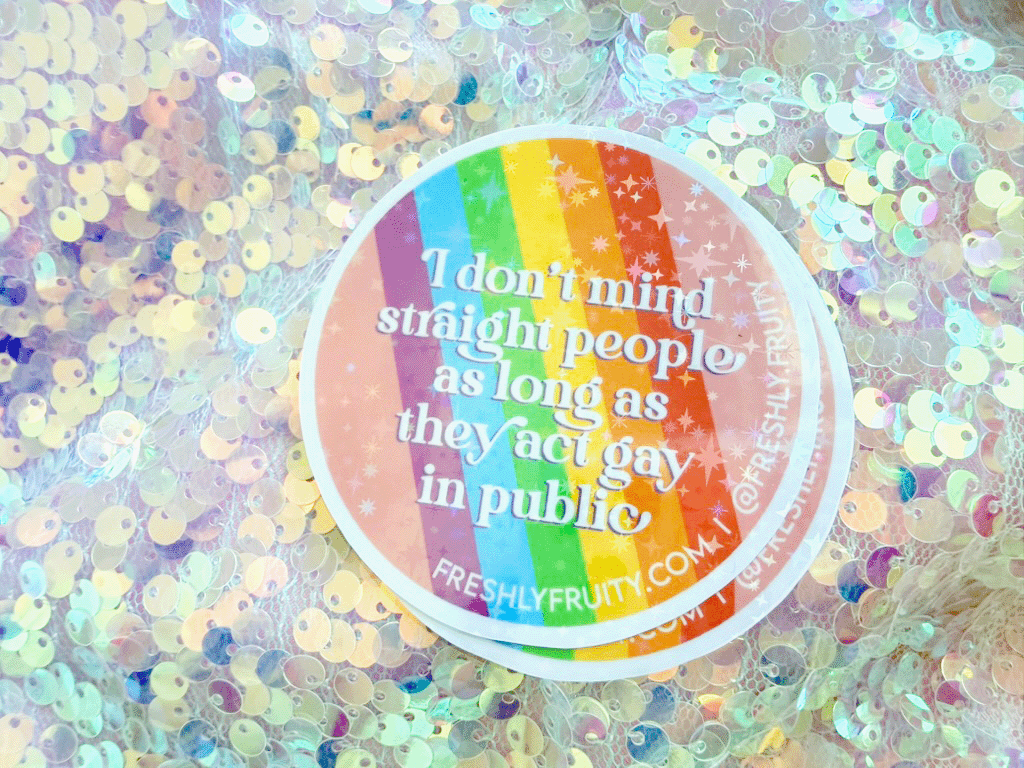 I Don't Mind Straight People Vinyl Waterproof Sticker