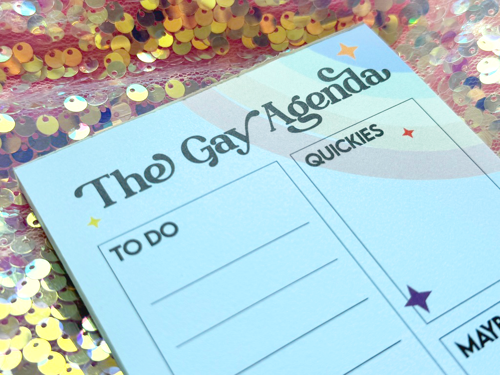 The Gay Agenda Notepad
