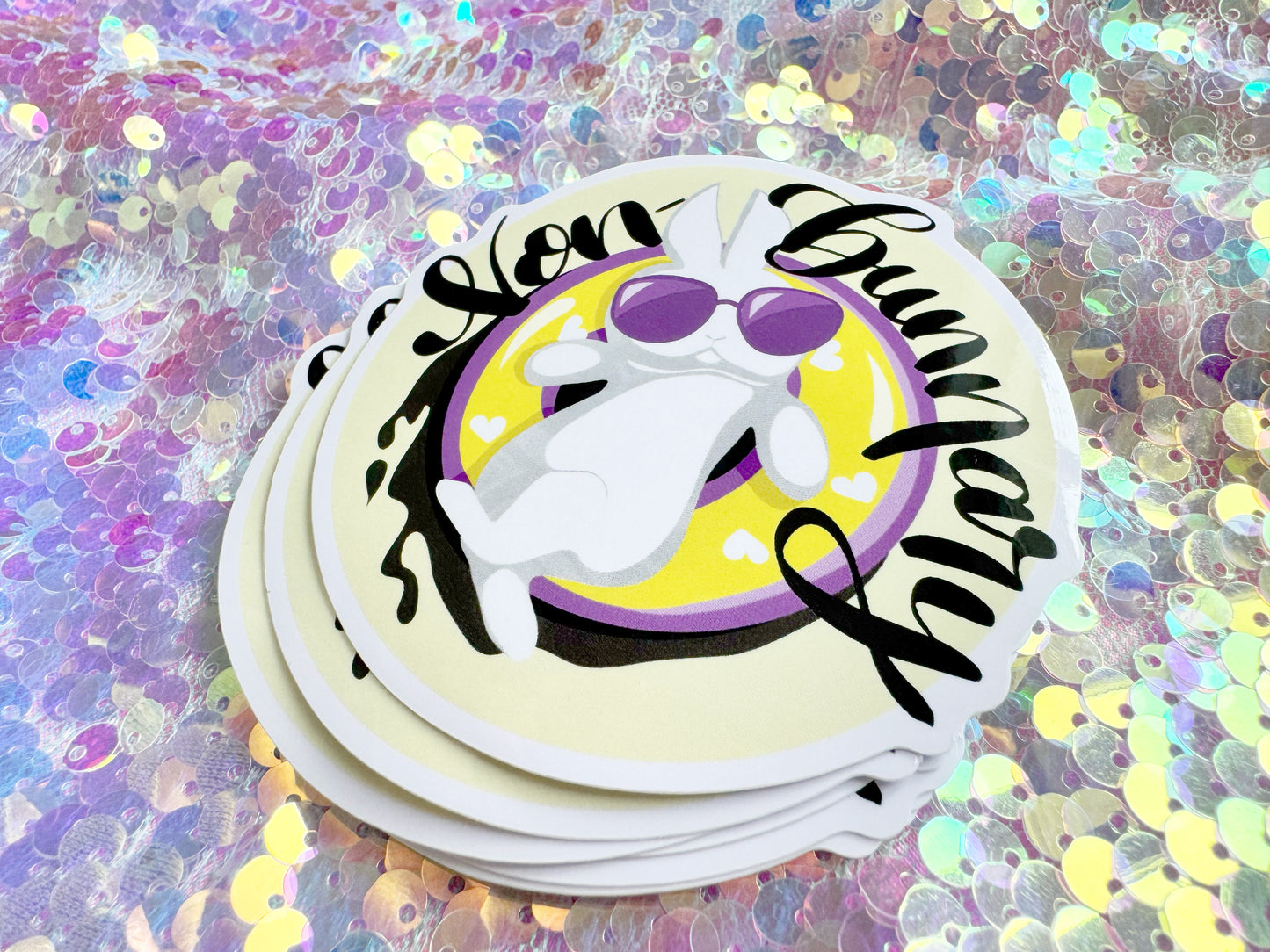 Non- Bunnary Non-Binary Pride Vinyl Waterproof Sticker