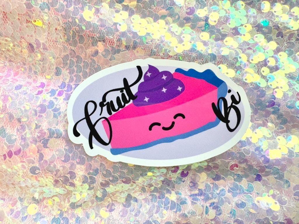 Fruit Bi Bisexual Pride Vinyl Waterproof Sticker