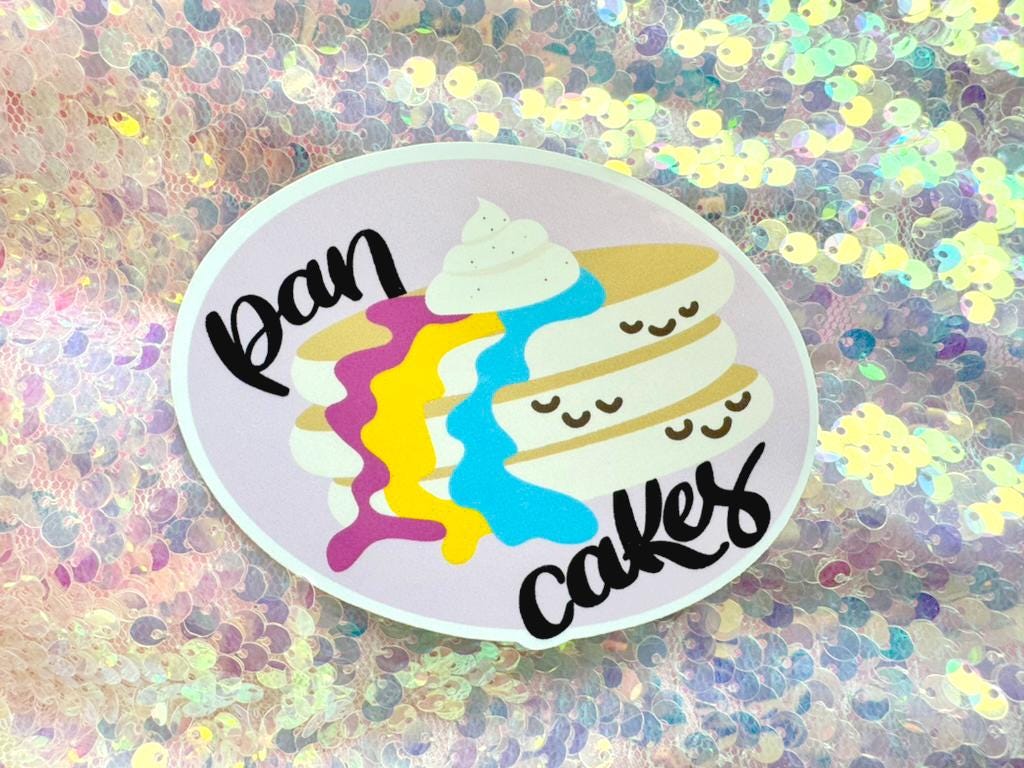 Pancakes Pansexual Pride Vinyl Waterproof Sticker
