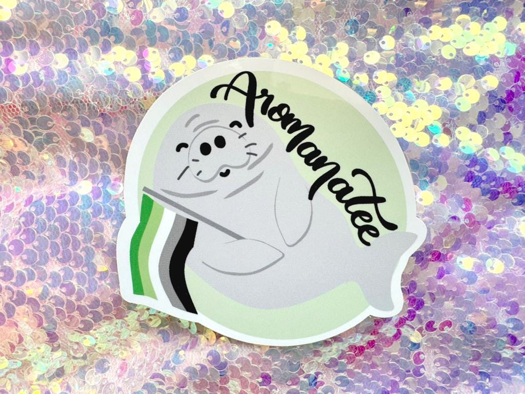 Aromanatee Aromantic Pride Vinyl Waterproof Sticker