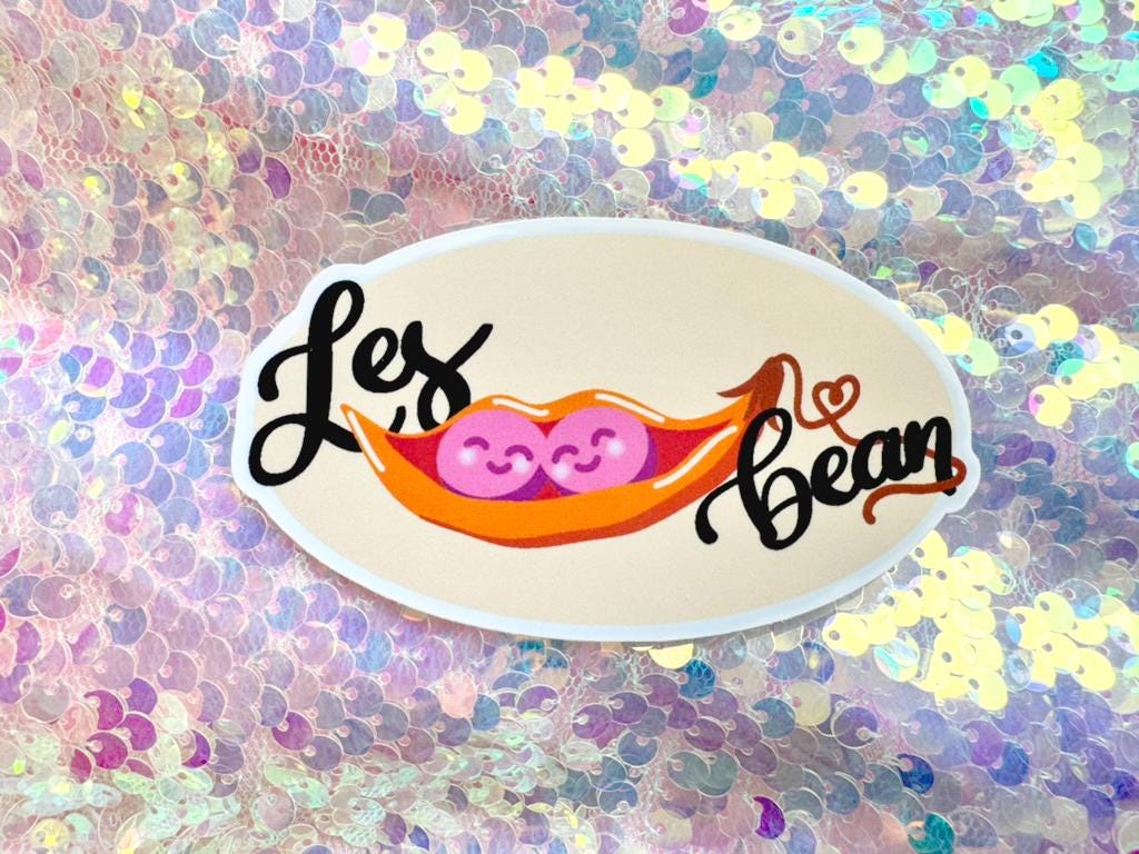 Lesbean Lesbian Pride Vinyl Waterproof Sticker