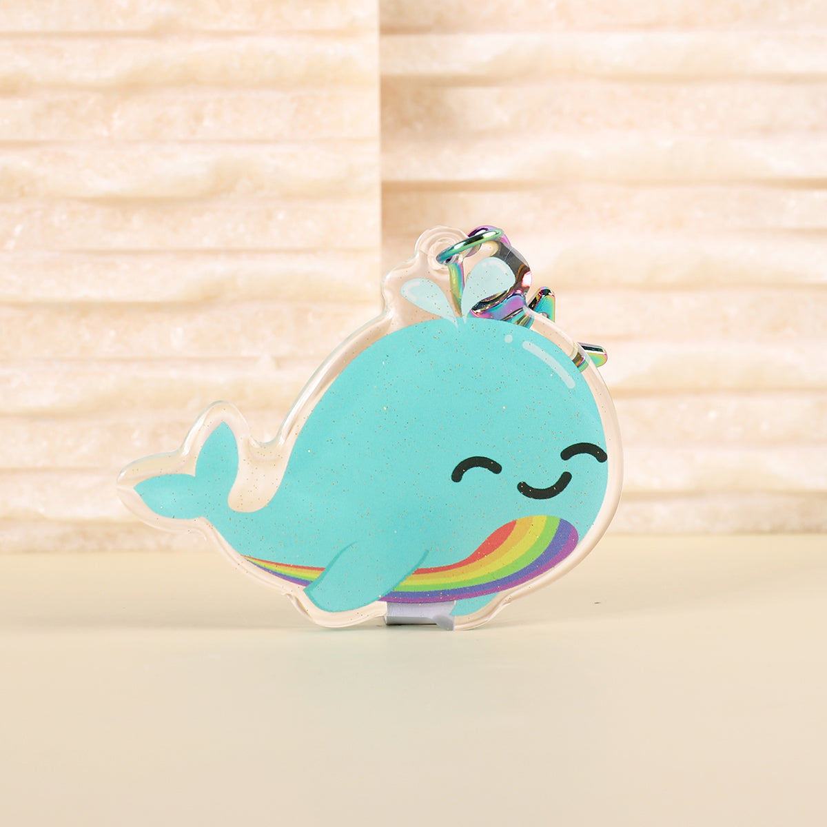 Homosexuwhale Pride Glitter Keychain