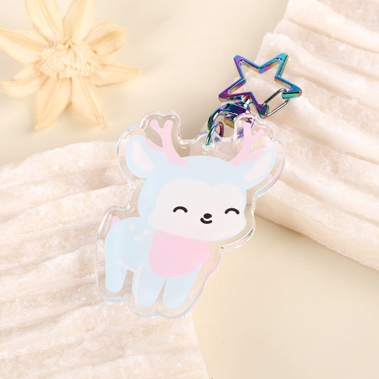 Transgendeer Transgender Pride Glitter Keychain