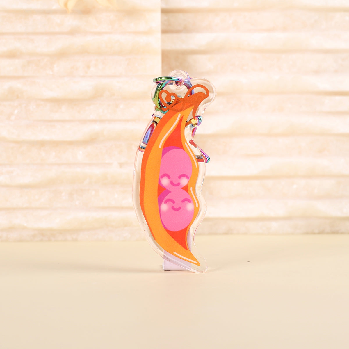Lesbean Lesbian Pride Glitter Keychain