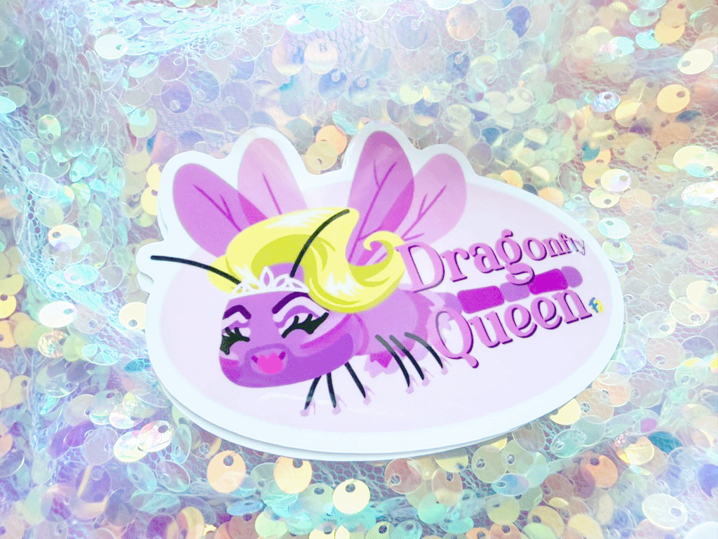 DRAGonfly Queen Vinyl Waterproof Sticker