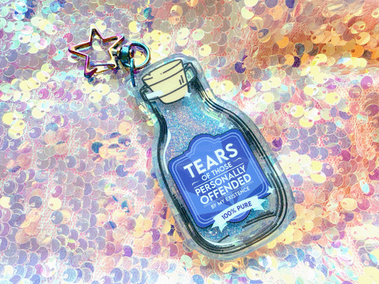 Tears Liquid Glitter Keychain