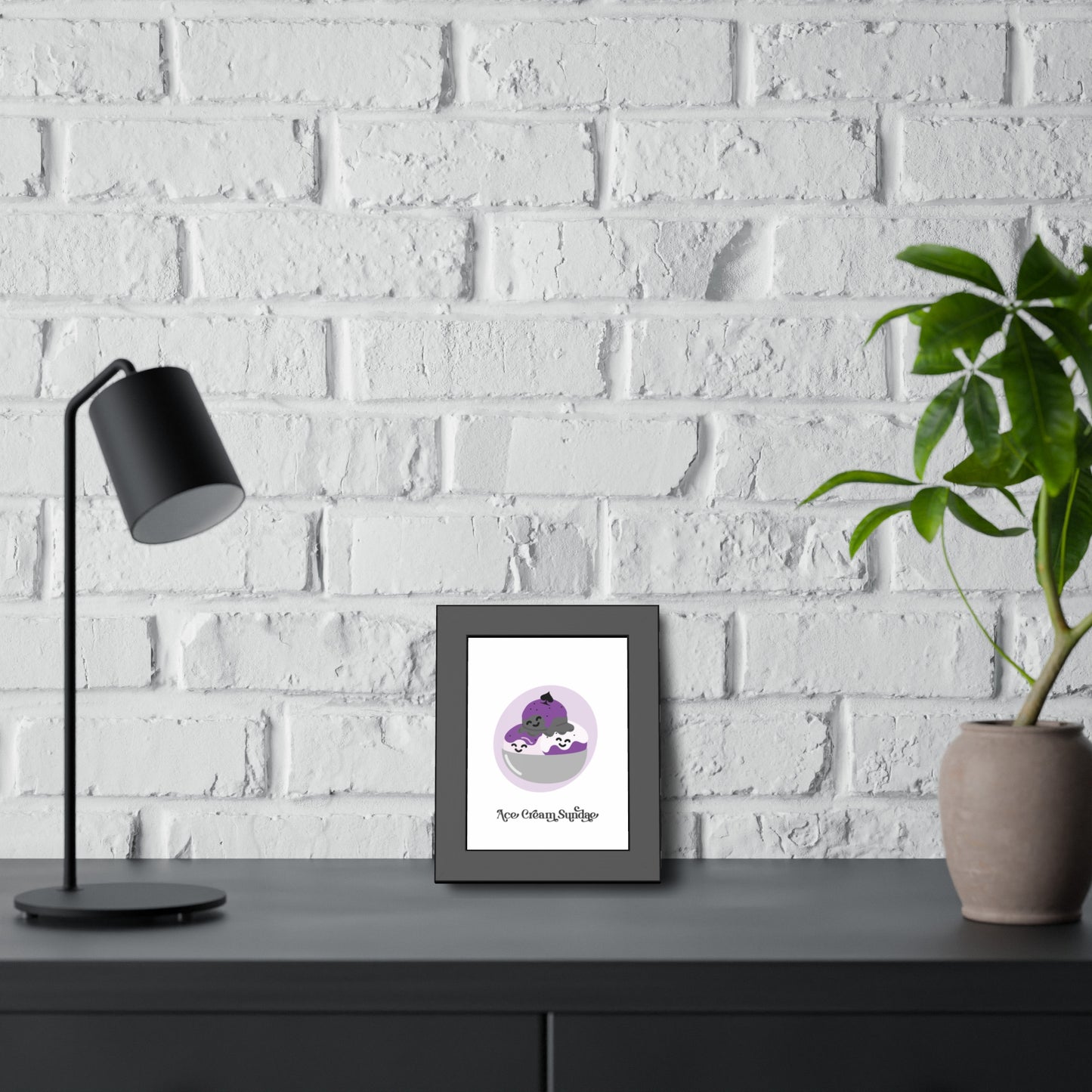 Ace Cream Sundae Asexual Pride Art Print