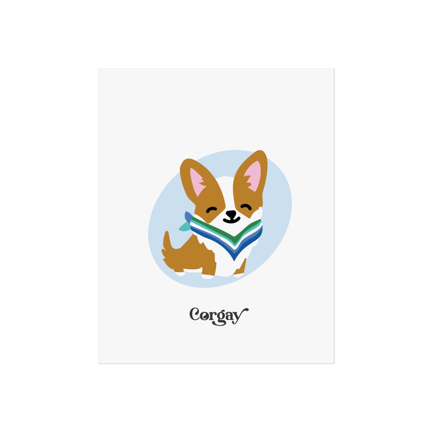 Corgay Gay Pride Art Print