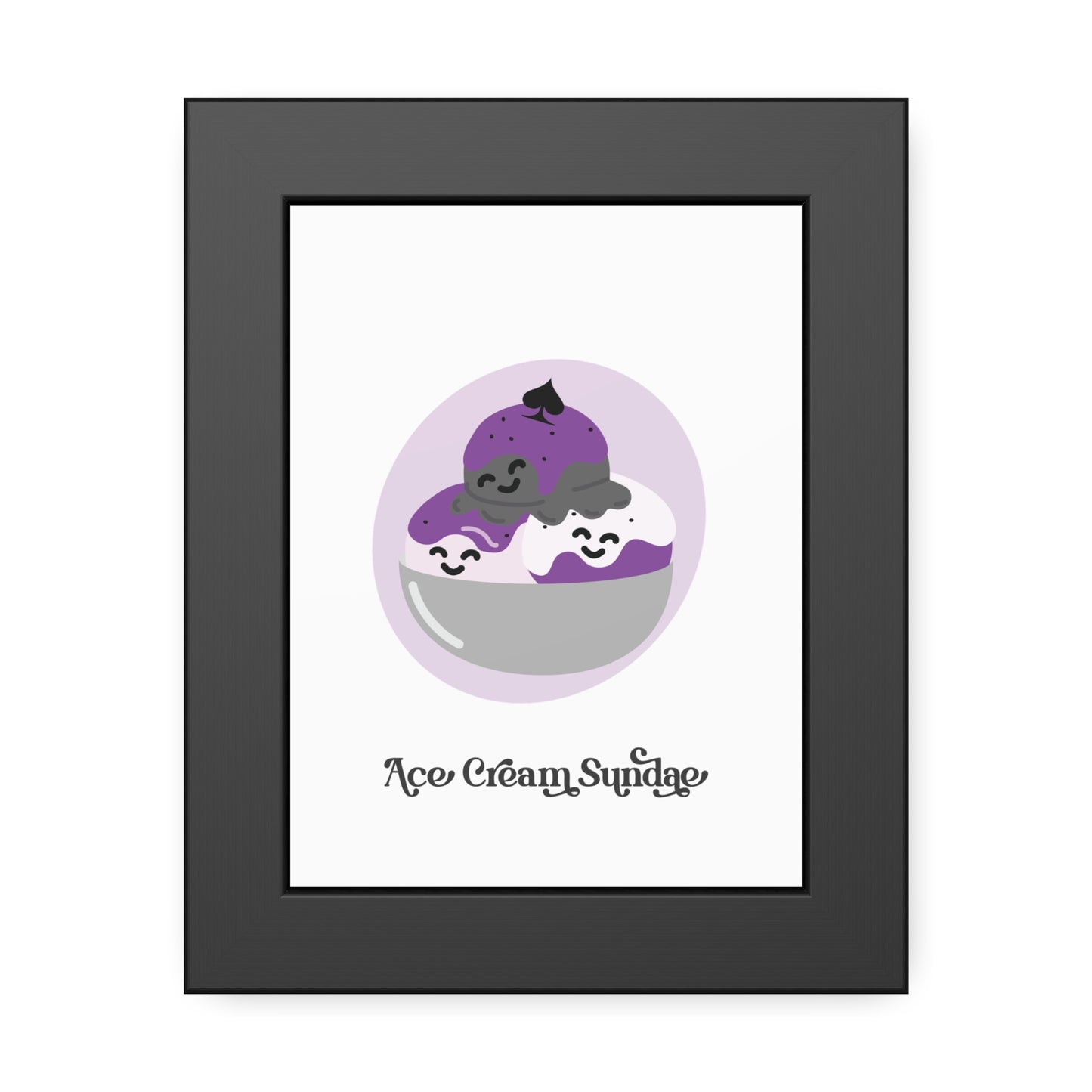 Ace Cream Sundae Asexual Pride Art Print