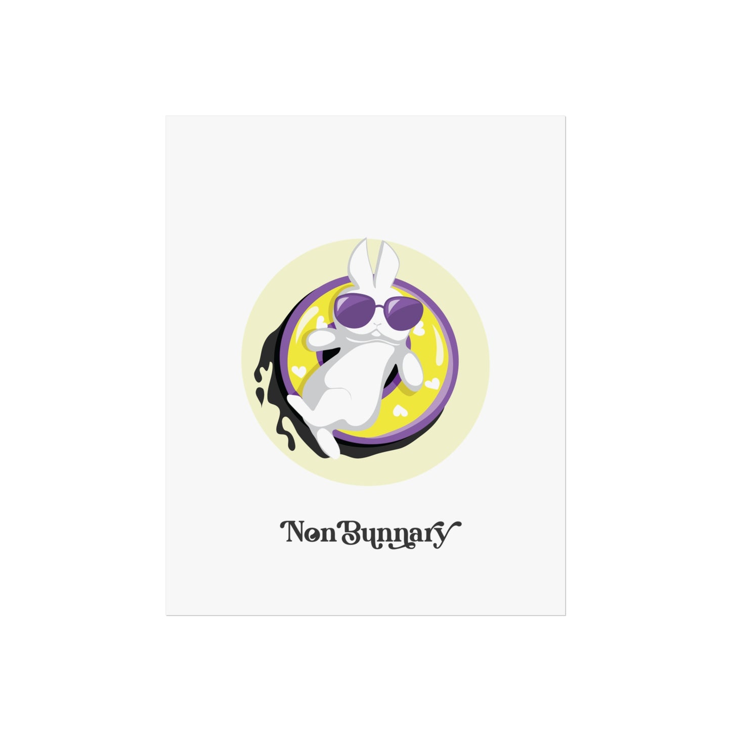 Non- Bunnary Non-Binary Pride Art Print