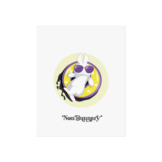Non- Bunnary Non-Binary Pride Art Print