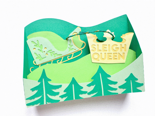 Sleigh Queen 3D Popup Card