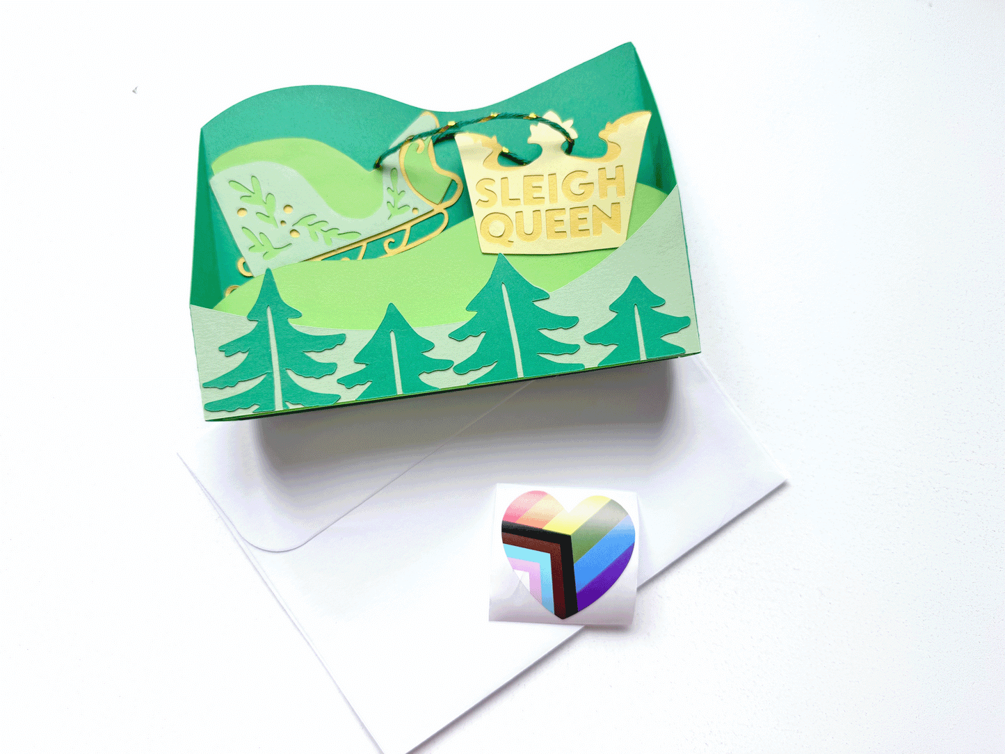 Sleigh Queen 3D Popup Card