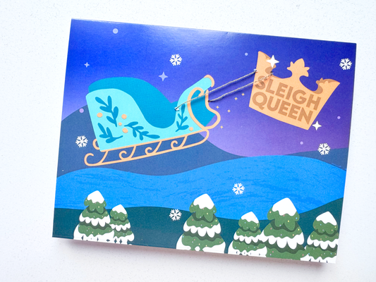 Sleigh Queen Greeting Card