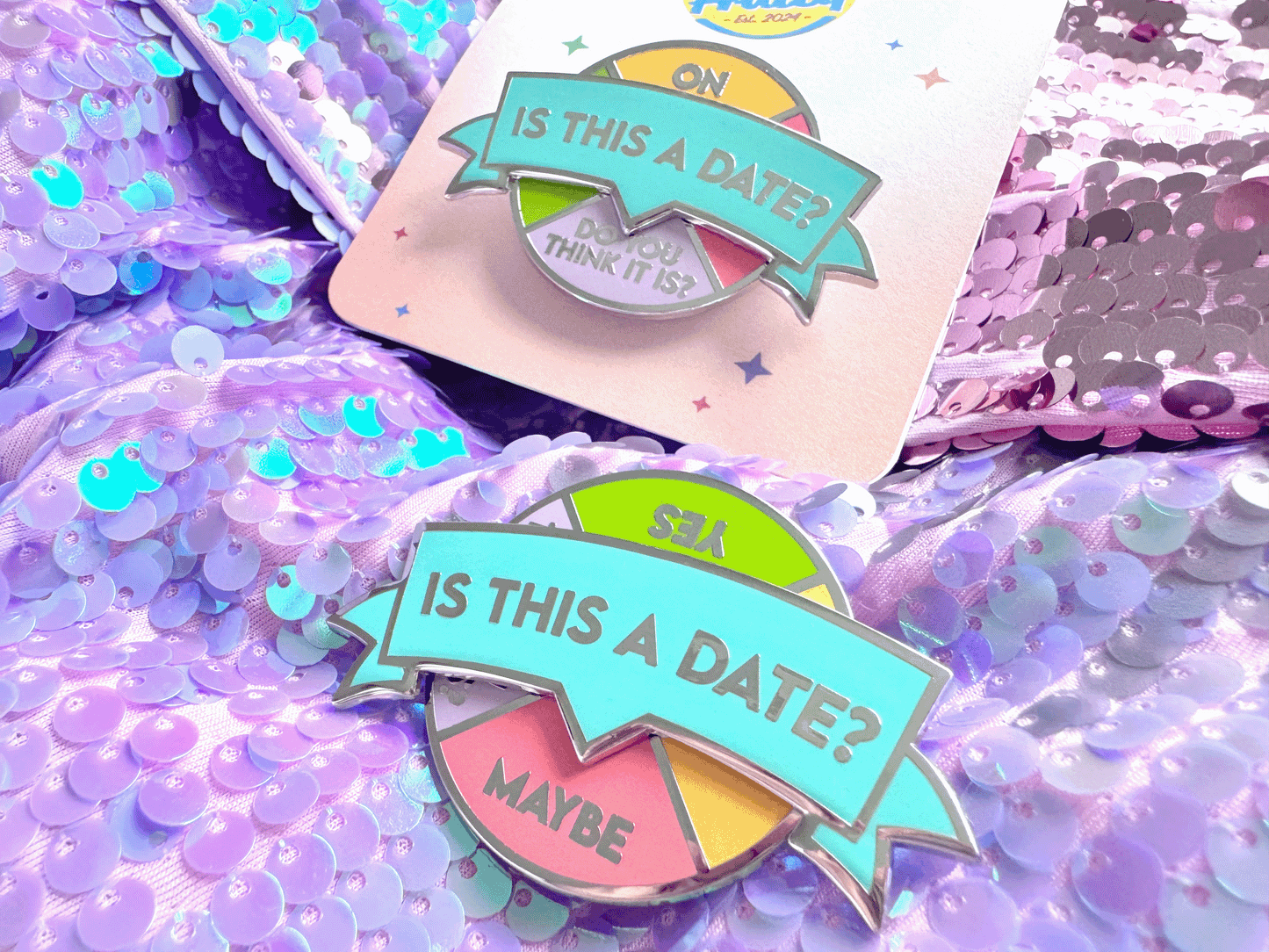 Is This A Date? Spinning Enamel Pin