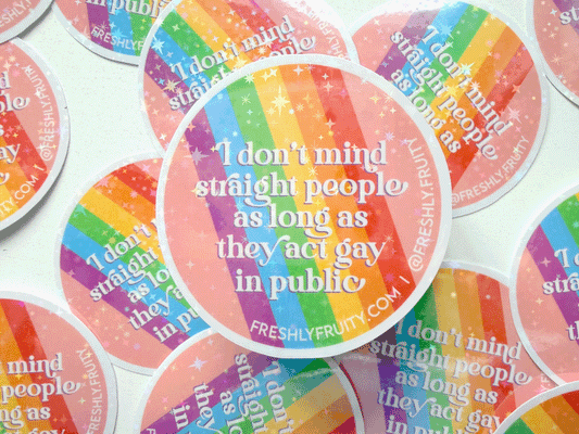 I Don't Mind Straight People Vinyl Waterproof Sticker