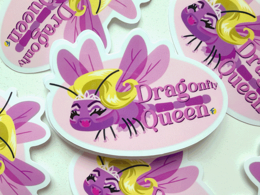 DRAGonfly Queen Vinyl Waterproof Sticker
