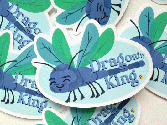 DRAGonfly King Vinyl Waterproof Sticker
