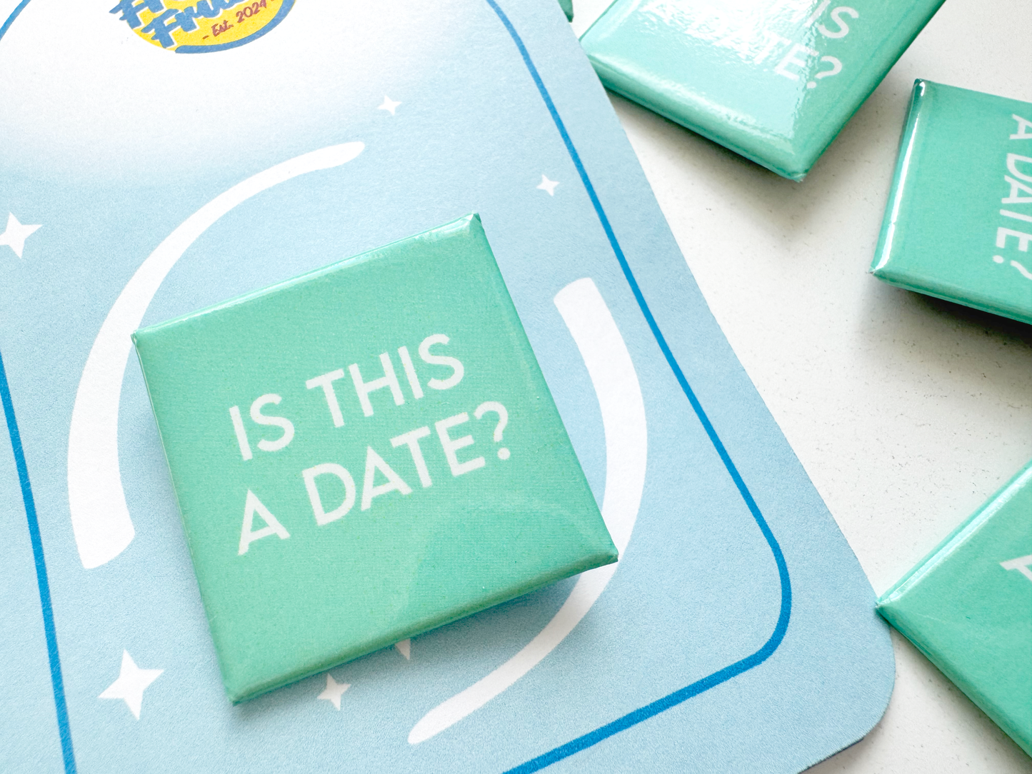Is This A Date? Square Button Pin