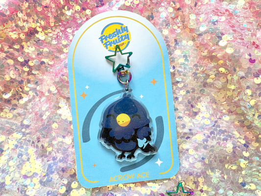 AcrowAce AroAce Pride Glitter Keychain